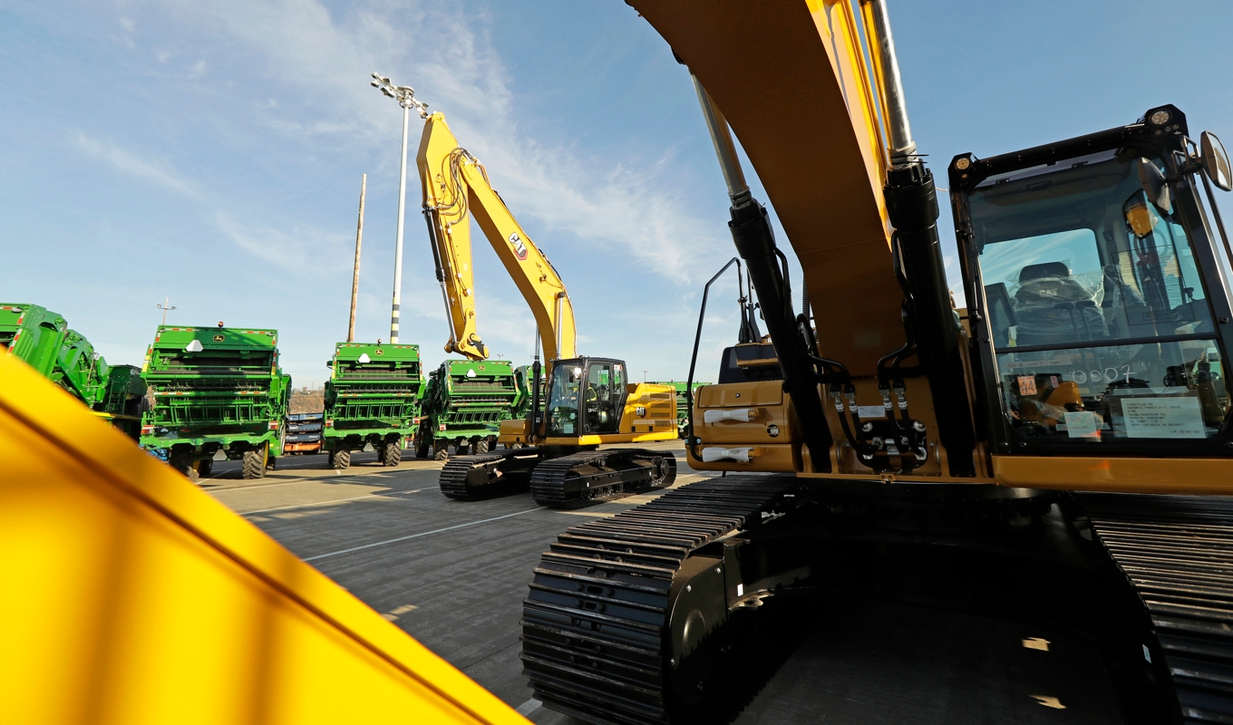 Caterpillar var en av fredagens vinnare på Wall Street. Arkivbild. Foto: Ted S Warren/AP-TT