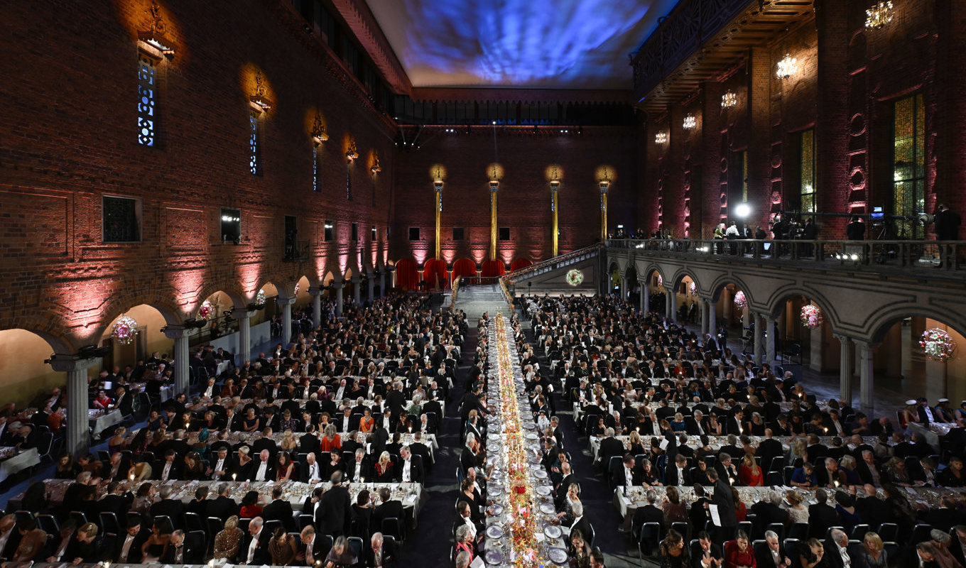 Nobelbanketten i Stadshuset i Stockholm 2022. Arkivbild. Foto: Pontus Lundahl/TT
