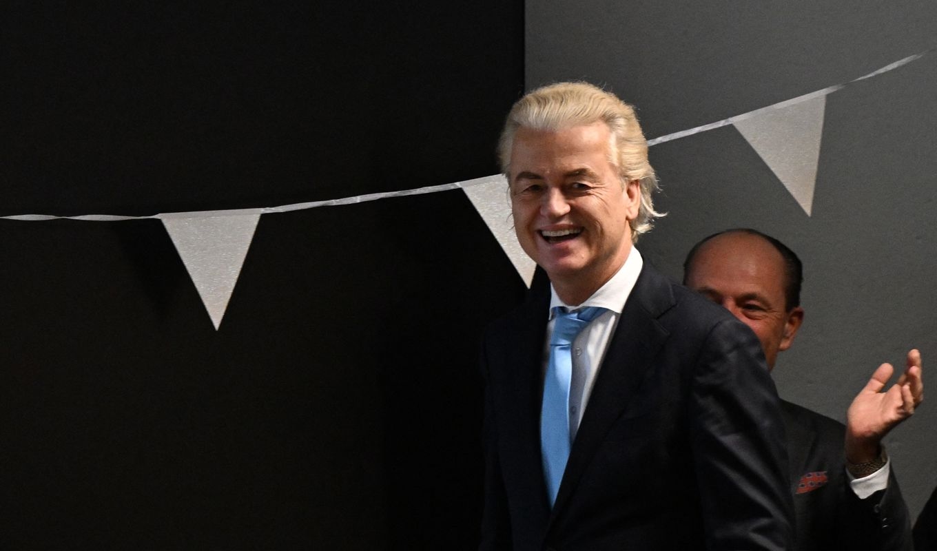 Geert Wilders, ledare för det invandringskritiska partiet PVV. Foto: John Thys/AFP via Getty Images