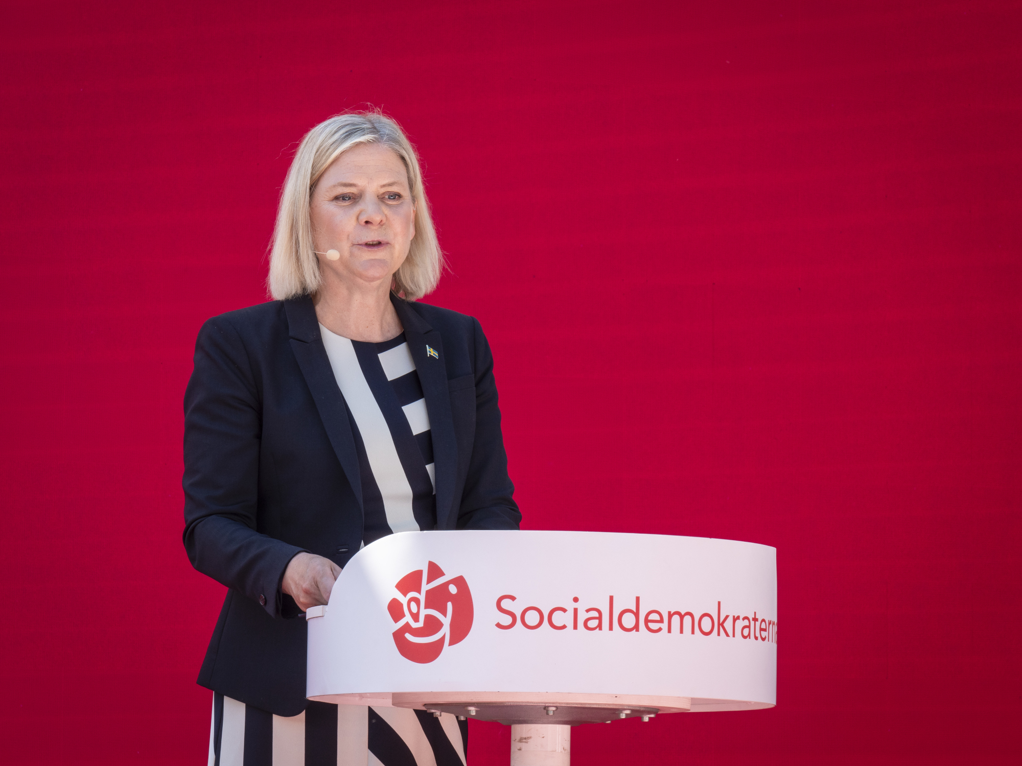 Magdalena Andersson, partiledare för S. Foto: Bilbo Lantto