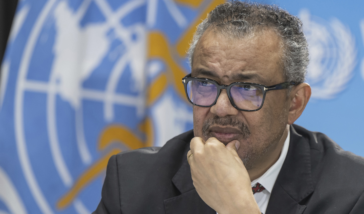 WHO-chefen Tedros Adhanom Ghebreyesus. Arkivbild. Foto: Martial Trezzini/AP/TT