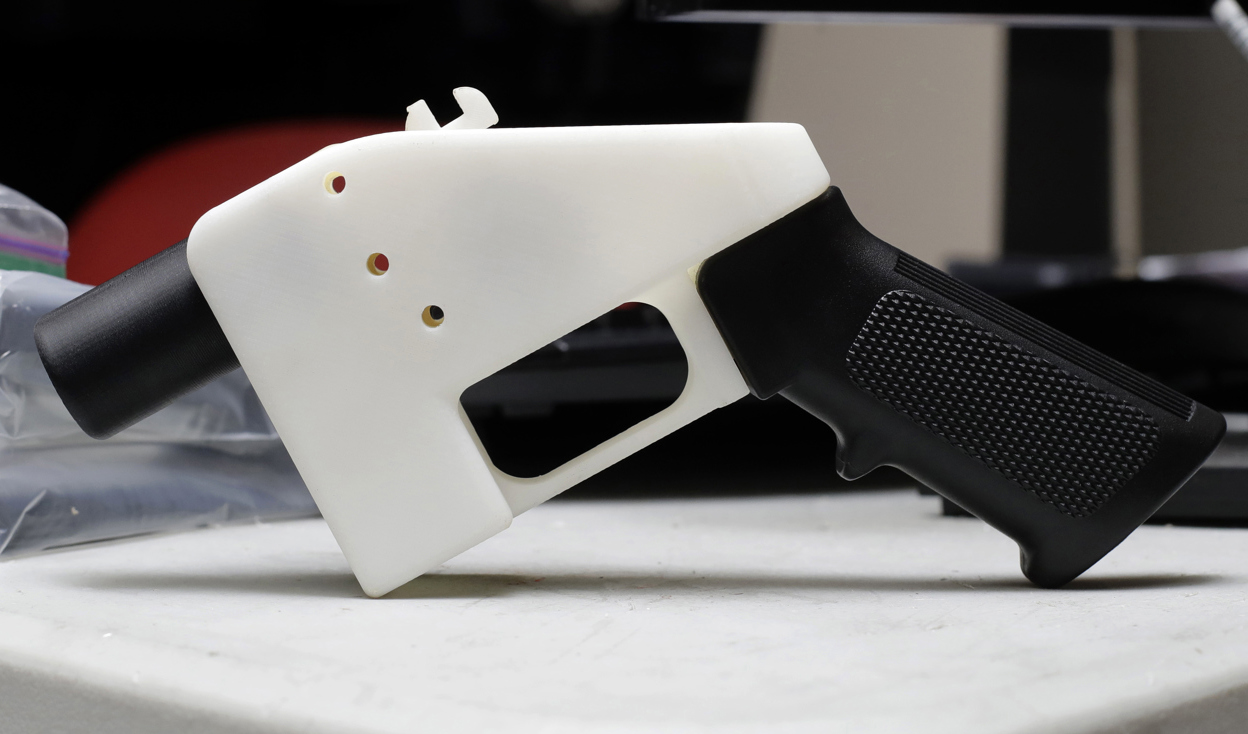 En 3D-printad pistol av den tidiga modellen "Liberator". De senaste åren har de 3D-printade vapnen blivit betydligt mer sofistikerade. Arkivbild. Foto: Eric Gay/AP/TT