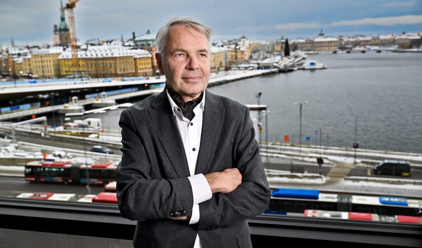 Finlands tidigare utrikesminister Pekka Haavisto kandiderar inför det finländska presidentvalet som hålls den 28 januari 2024. Foto: Jonas Ekströmer/TT