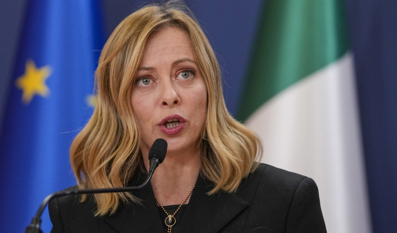 Italien, med premiärminister Giorgia Meloni, avbryter medverkan i Kinas Nya sidenvägen. Arkivbild Foto: Darko Vojinovic AP/TT