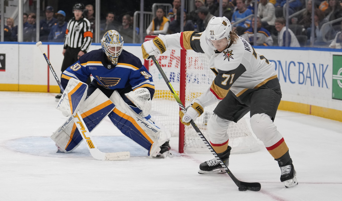 William Karlssons Vegas toppar NHL. Foto: Jeff Roberson/AP/TT