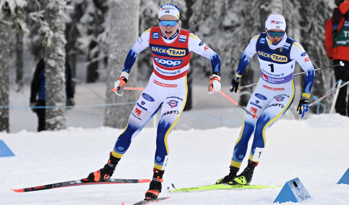 Emma Ribom och Linn Svahn hamnade på pallen. Foto: Anders Wiklund/TT