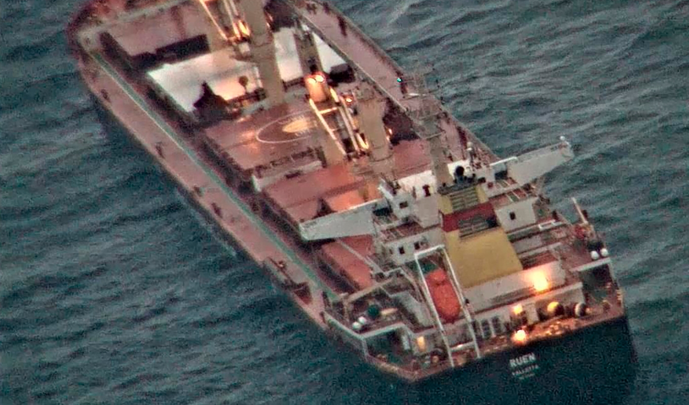 MV Ruen befaras ha kapats. Foto: Indiens statliga pressinformationsbyrå/AP/TT