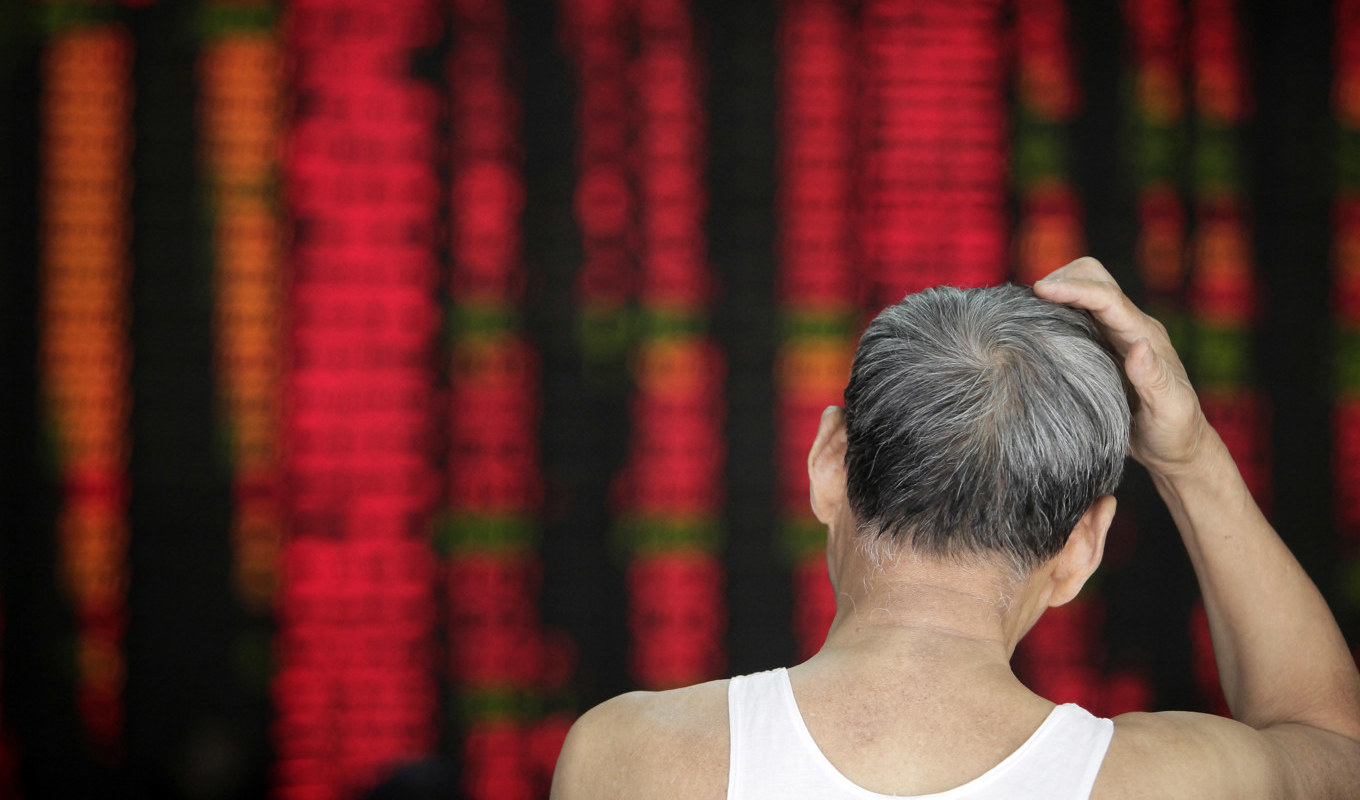 Det pekar mest nedåt på börserna i Asien. Foto: Eugene Hoshiko/AP/TT
