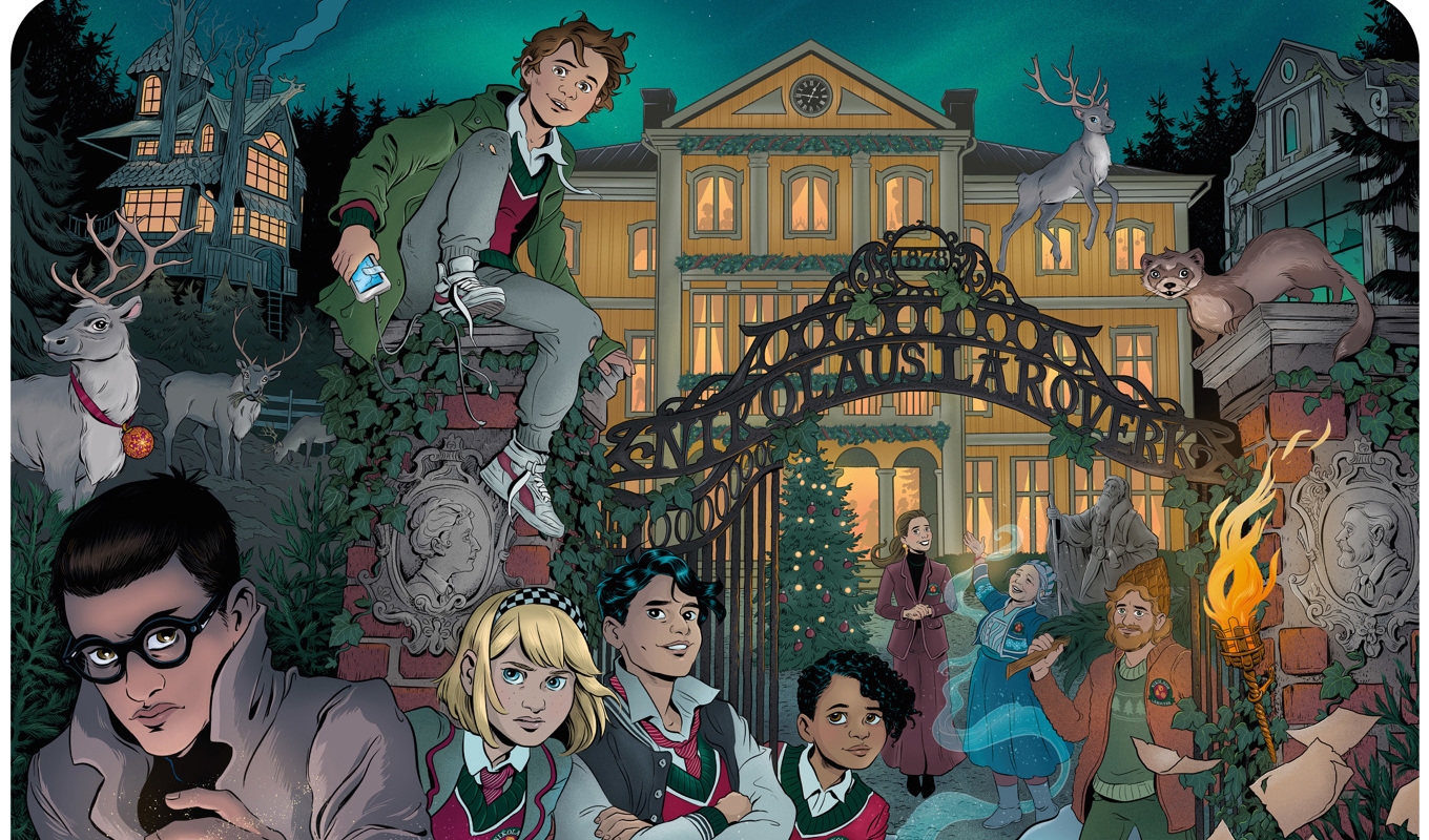 Illustration till Sveriges radios julkalender 2023. Pressbild. Foto: Sveriges radio / TT