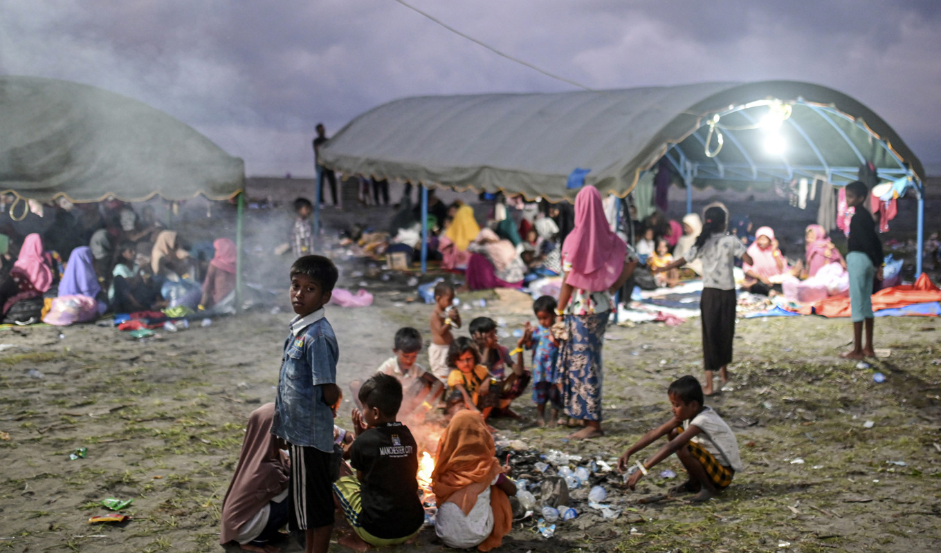 Rohingyer som flytt till Acehprovinsen i Indonesien. Arkivbild. Foto: Reza Saifullah/AP/TT