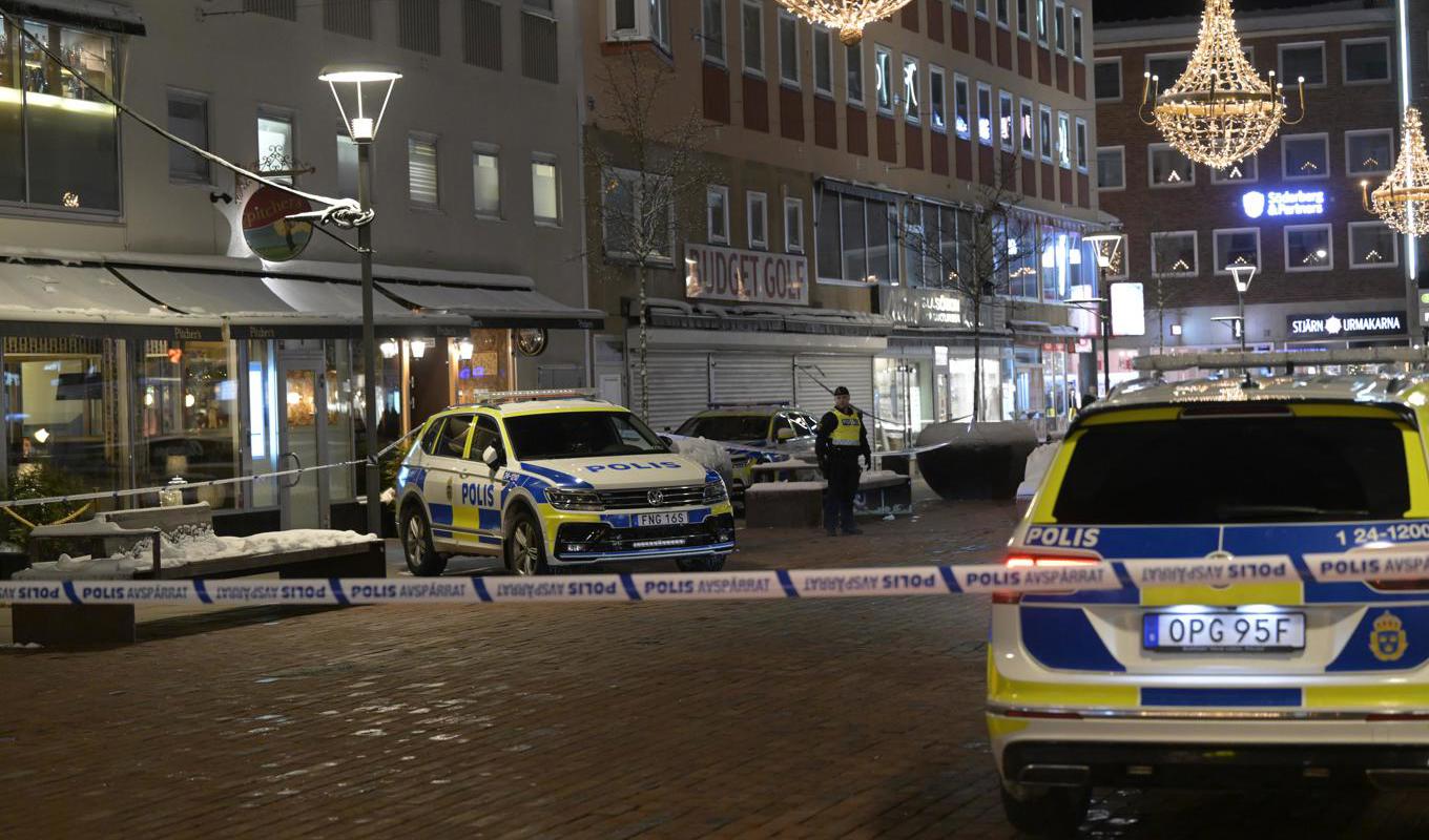 En person har skjutits på en restaurang i Västerås. Foto: Fredrik Sandberg/TT