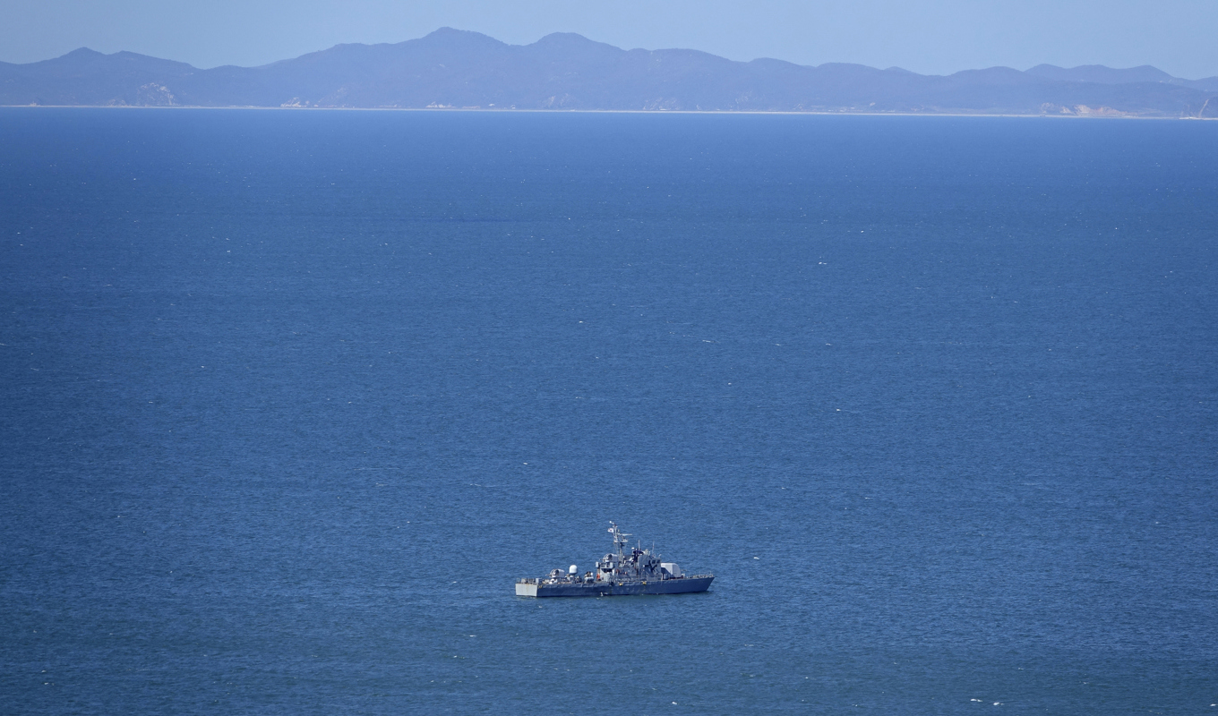 Sydkoreansk militär patrullerar vid ön Yeonpyeong. Arkivbild. Foto: Baek Seung-ryul/AP/TT