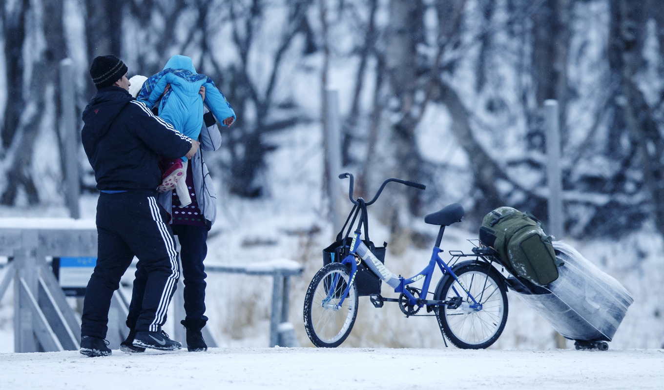 2015 korsade flera migranter med spionuppdrag gränsen till Norge. Arkivbild. Foto: Cornelius Poppe/NTB/TT