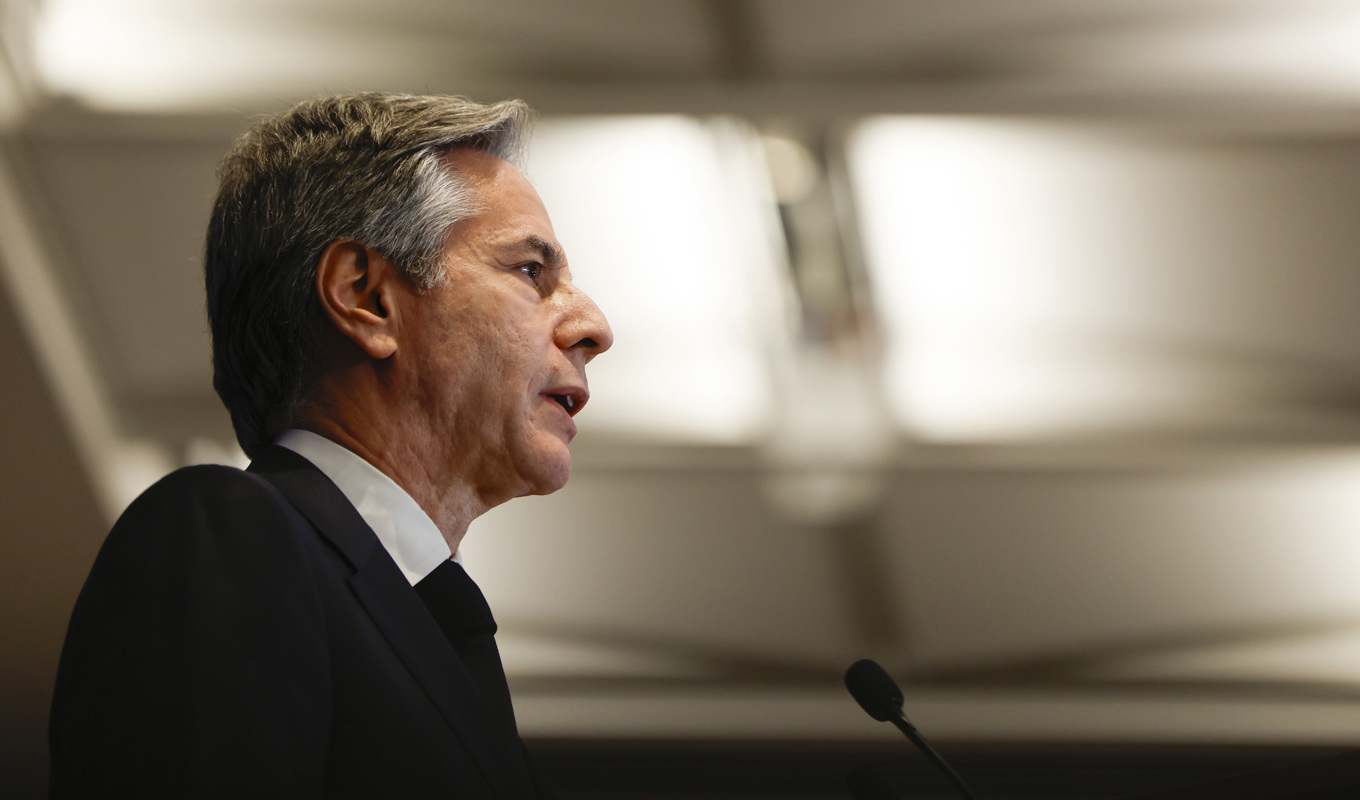 USA:s utrikesminister Antony Blinken befinner sig på en fjärde resa i Mellanöstern sedan kriget mellan Israel och Hamas bröt ut. Arkivbild. Foto: Evelyn Hockstein/AP/TT