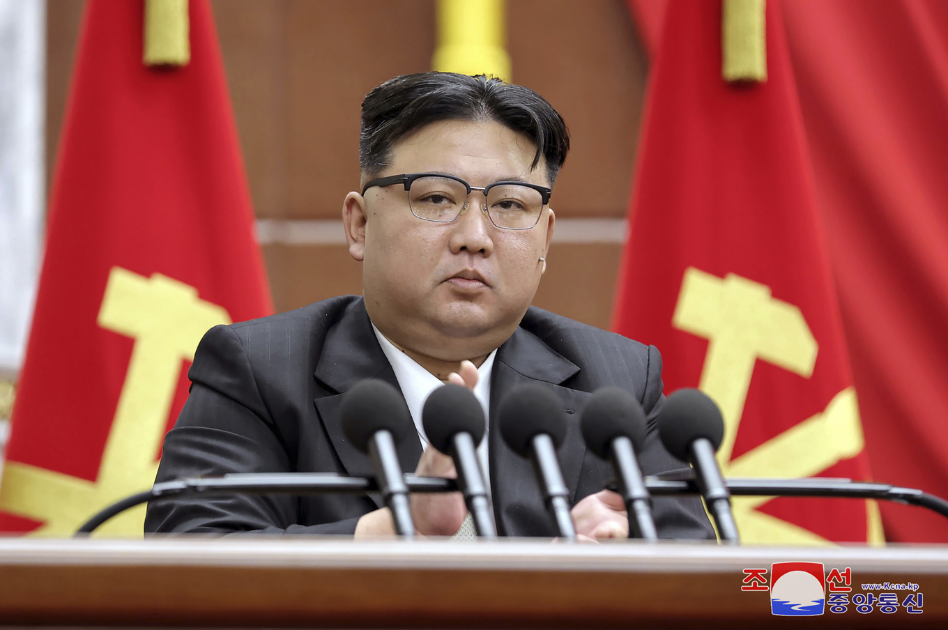 Nordkoreas diktator Kim Jong-Un, här på en arkivbild från december i fjol. Foto: KCNA/AP/TT