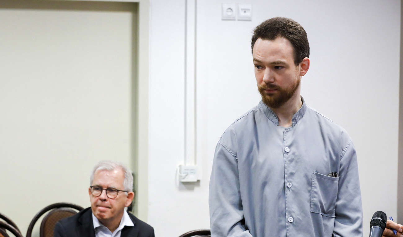 Johan Floderus sitter fängslad i Iran sedan april 2022. Arkivbild. Foto: Hossein Yarahmad/AP/TT