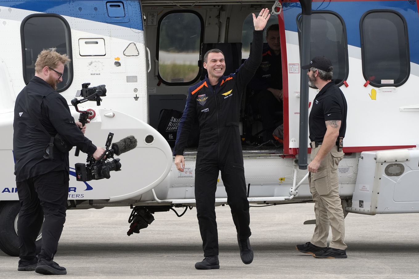 Den svenske astronauten Marcus Wandt på Kennedy Space Center torsdagen den 18 januari 2024, dagen innan avfärd. Foto: Chris O'Meara/AP/TT
