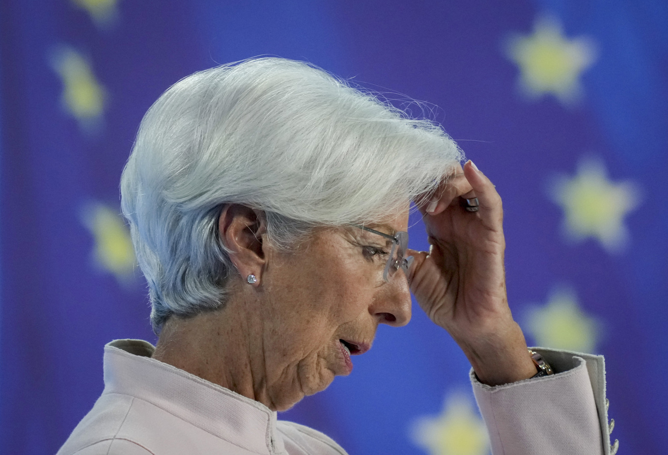 Årets första räntebesked från Europeiska centralbanken (ECB), med chefen Christine Lagarde. Arkivbild. Foto: Michael Probst AP/TT