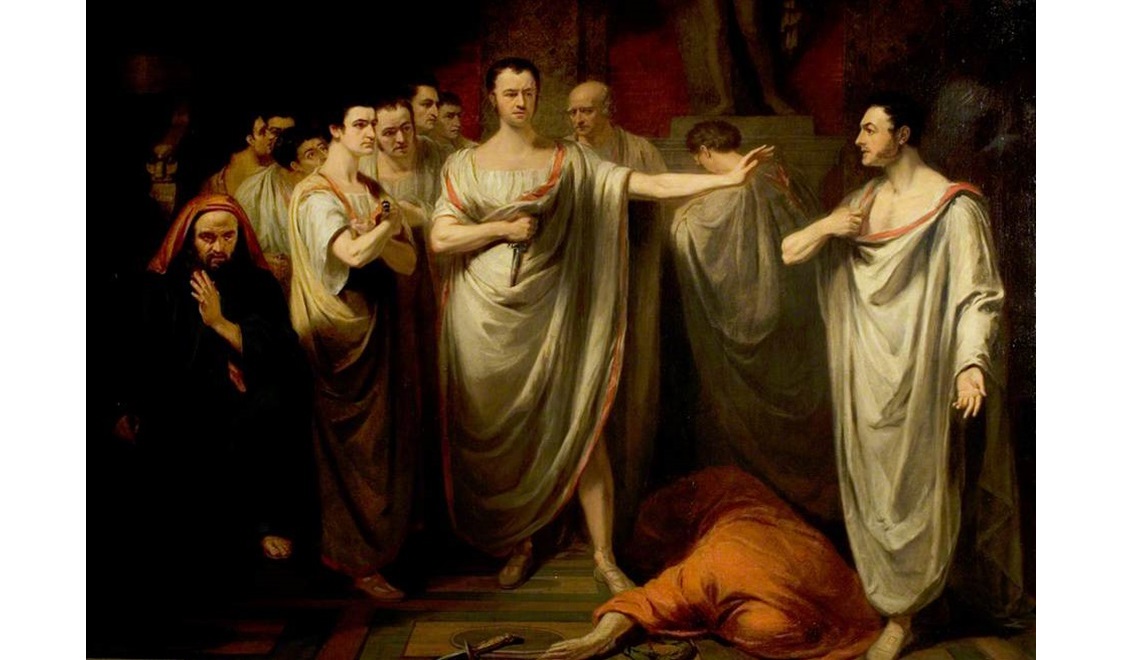 Sveket sker i det fördolda – tills det är fullbordat och oåterkalleligt. Målning av George Clint (1770–1884). Foto: Public Domain