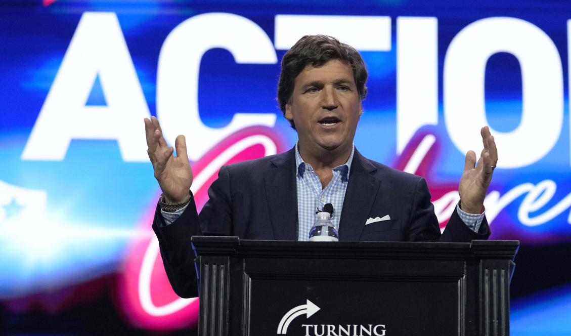 Den tidigare Fox News-profilen Tucker Carlson. Arkivbild. Foto: Lynne Sladky/AP/TT