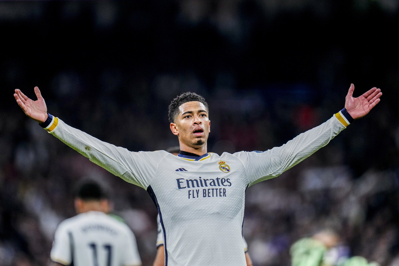 Jude Bellingham blev målskytt igen för Real Madrid. Foto: Manu Fernandez/AP/TT