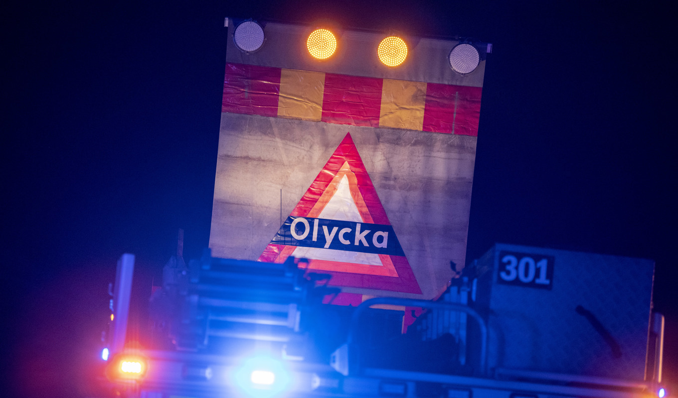 En kvinna i 50-årsåldern omkom efter en trafikolycka på E6 nära Falkenberg på lördagskvällen. Arkivbild. Foto: Johan Nilsson/TT