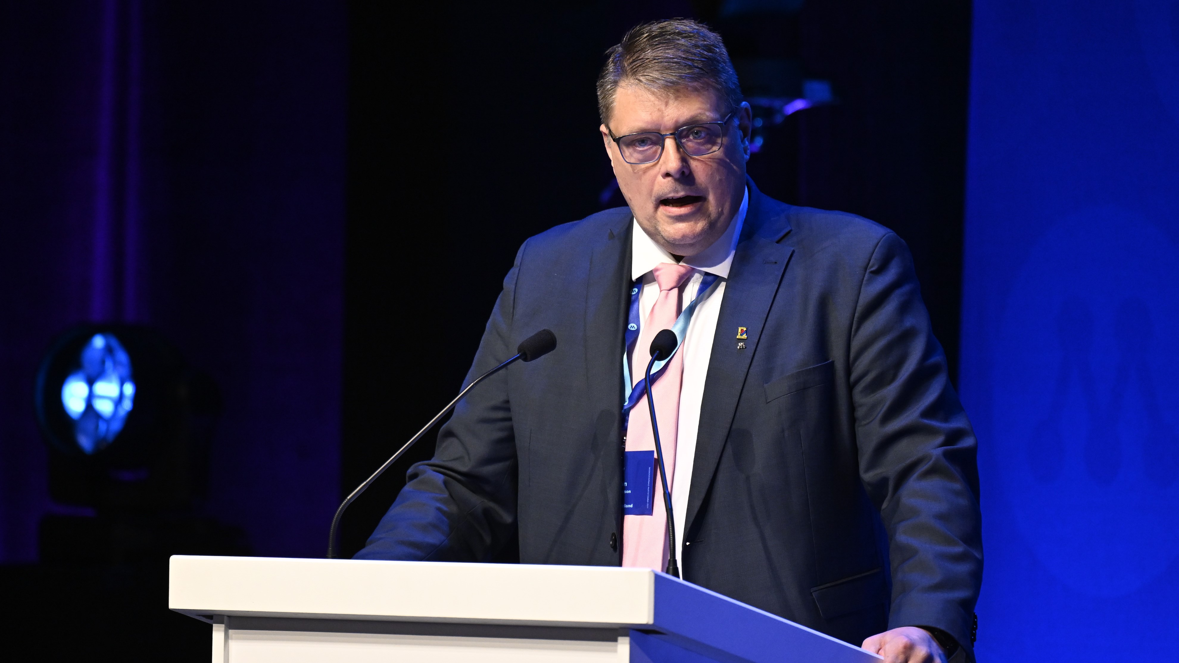 Johan Abrahamsson, Moderaternas ordförande i Västra Götaland, tar en paus från sitt uppdrag. Arkivbild. Foto: Pontus Lundahl/TT