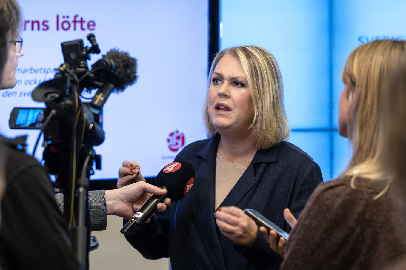 Socialdemokraternas gruppledare Lena Hallengren (S). Foto: Anders Wiklund/TT