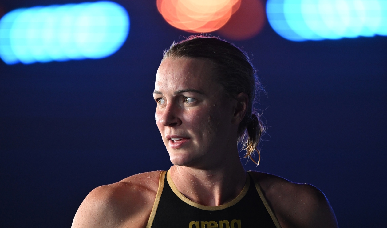 Sarah Sjöström tog sig till finalen på 50 meter fjäril med snabbaste tid. Foto: Jonas Ekströmer/TT