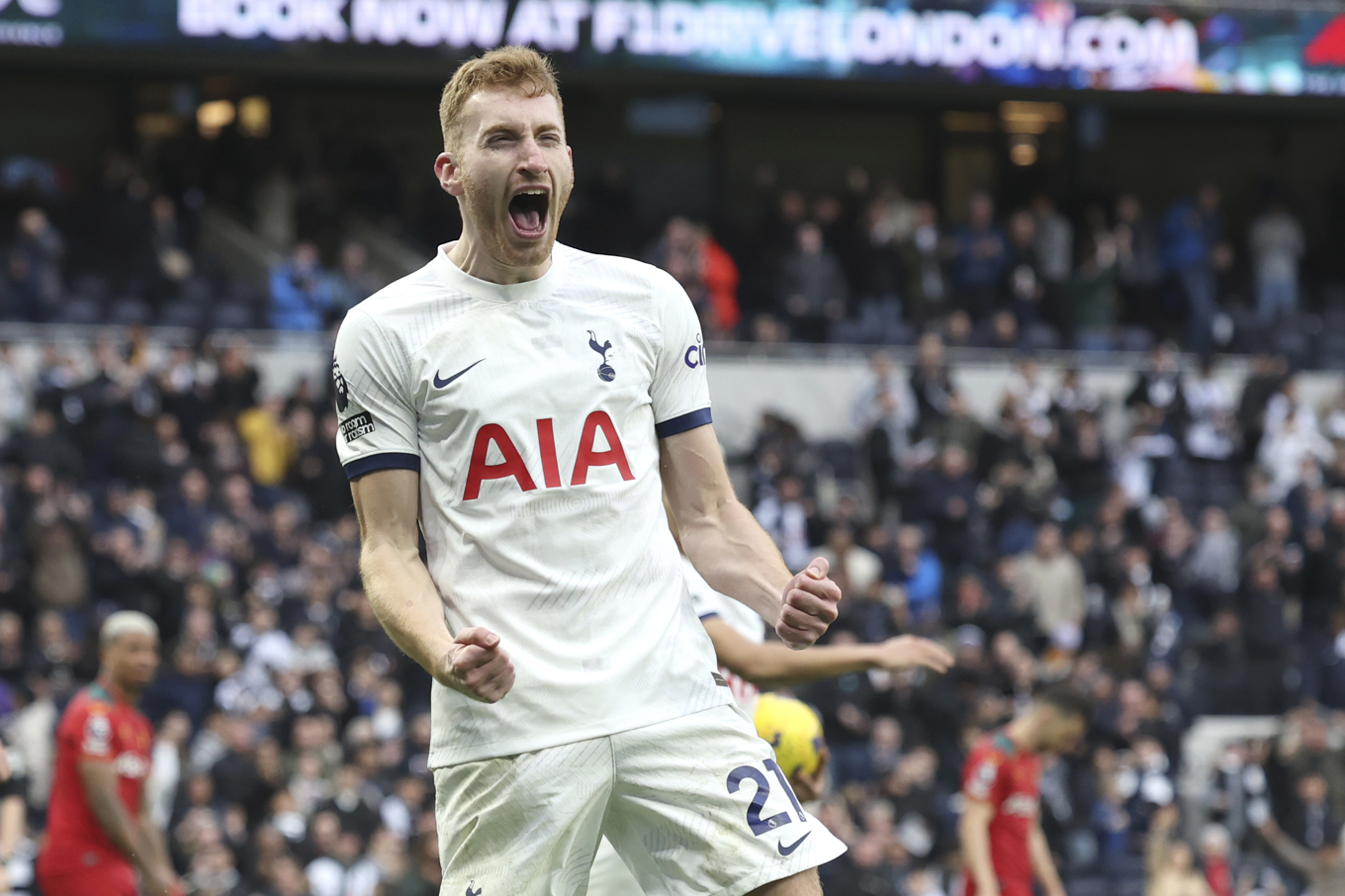 Dejan Kulusevski gjorde mål, men slutade ändå dagen som förlorare med sitt Tottenham. Foto: Ian Walton/AP/TT