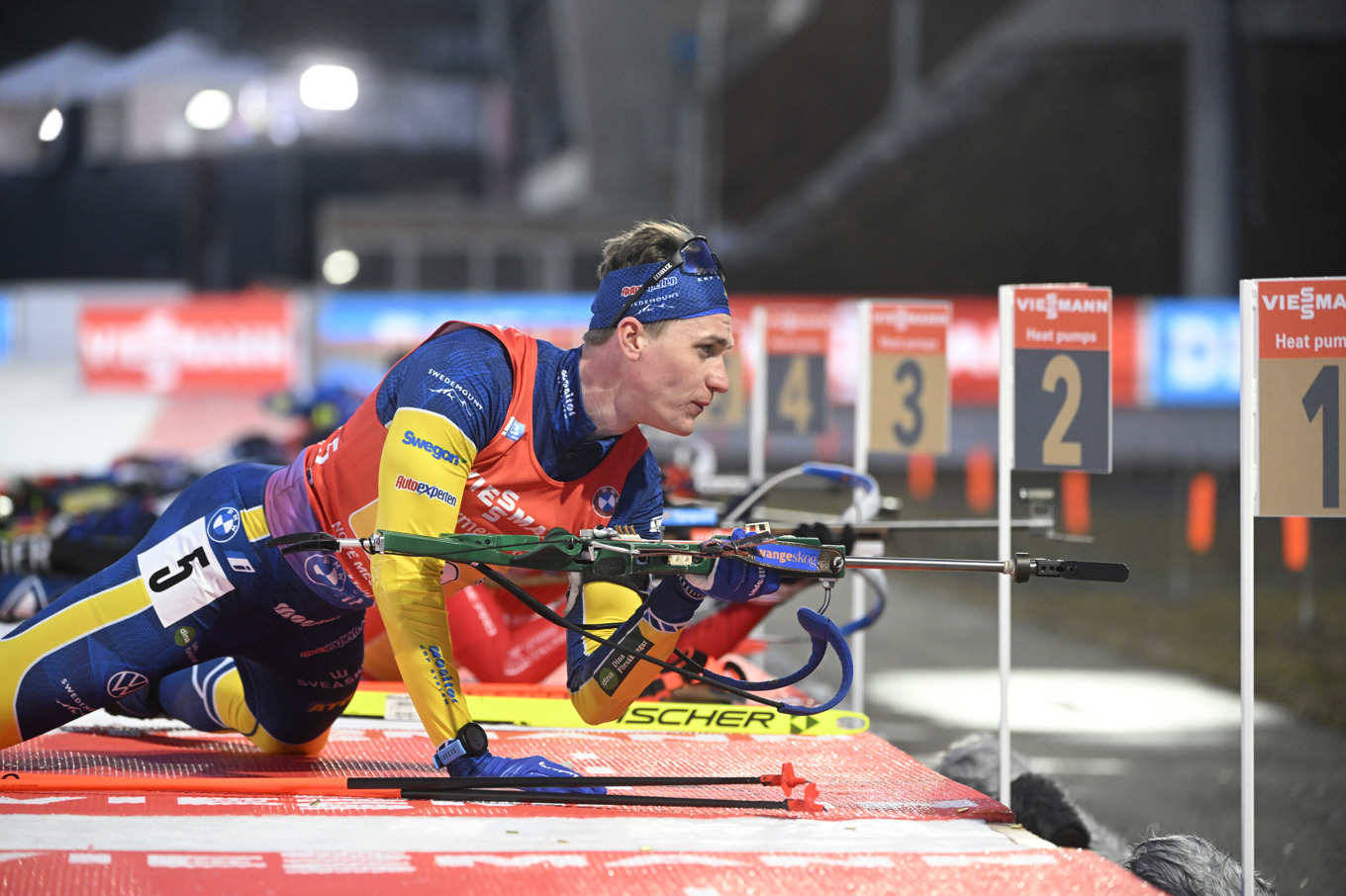 Martin Ponsiluoma under VM-stafetten. Foto: Fredrik Sandberg/TT