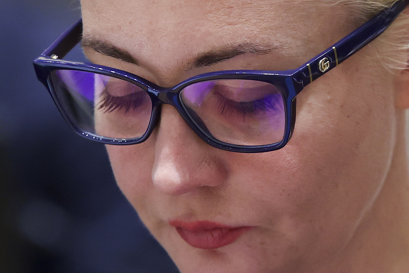 Julia Navalnaja inne på EU:s utrikesministermöte i Bryssel på måndagen. Foto: Yves Herman/AP/TT