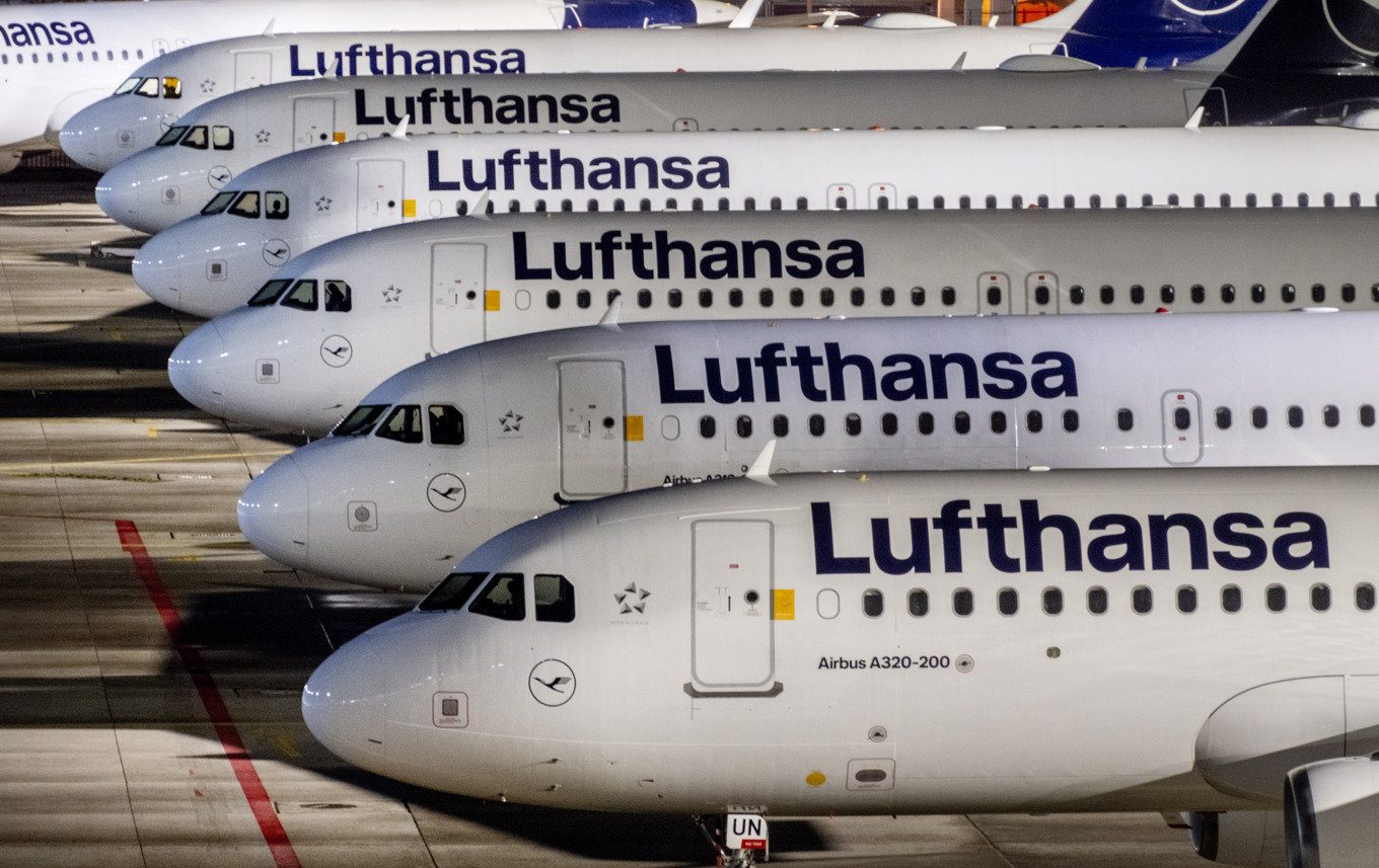 Flygbolaget Lufthansa drabbas när strejken på tyska flygplatser börjar i veckan. Arkivbild. Foto: Michael Probst/AP/TT