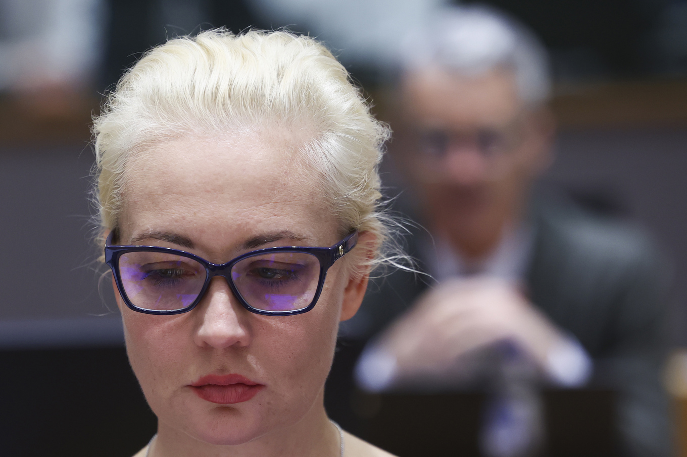 Aleksej Navalnyjs änka Julia Navalnaja. Arkivbild. Foto: Yves Herman/AP/TT