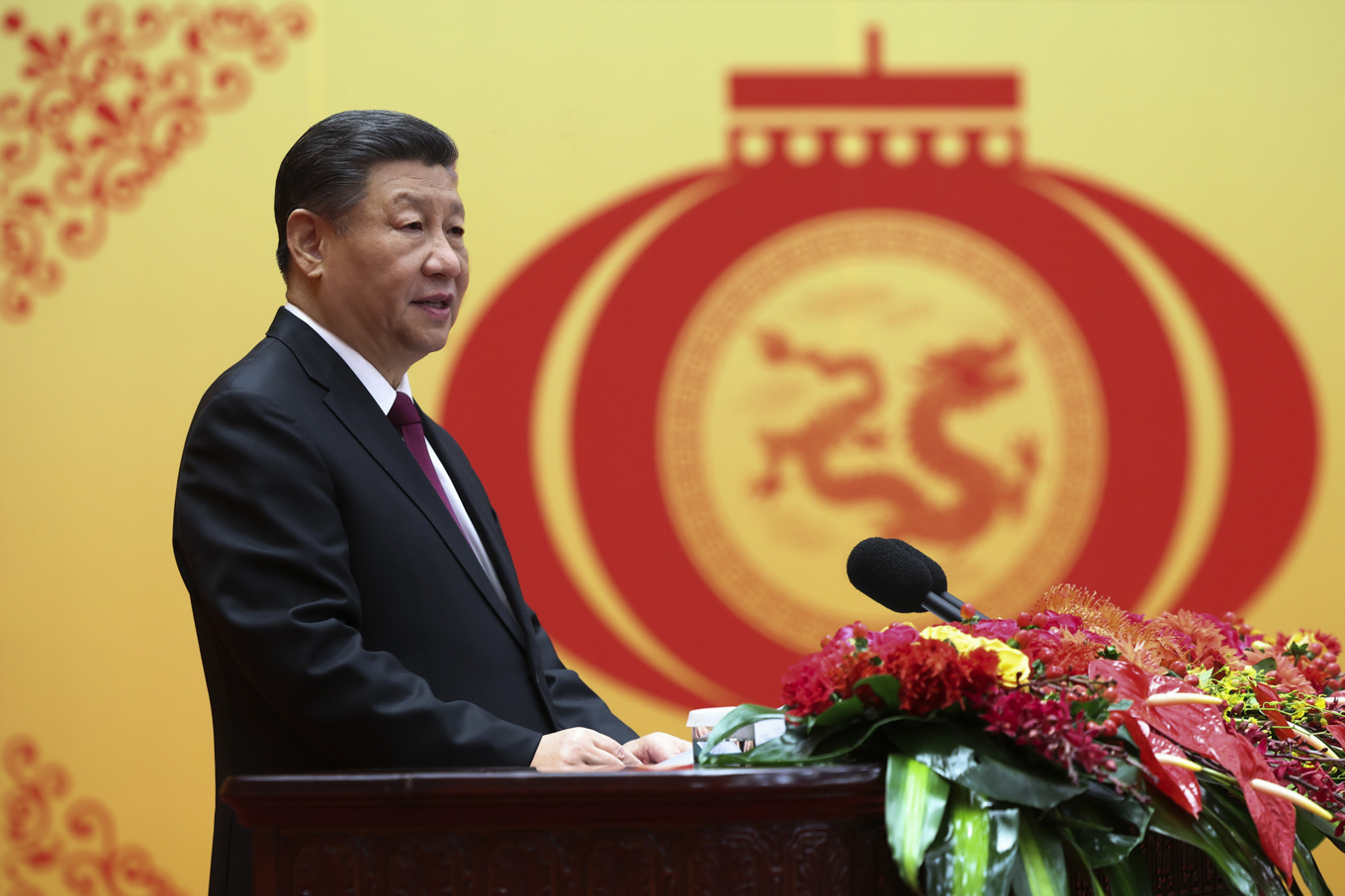 Den kinesiske presidenten Xi Jinping dras med en ekonomi på sparlåga. Arkivbild. Foto: Ju Peng/Xinhua via AP/TT