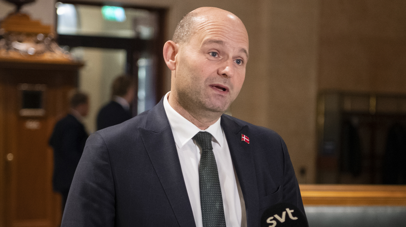 Søren Pape Poulsen, tidigare justitieminister, har avlidit. Arkivbild. Foto: Amir Nabizadeh/TT