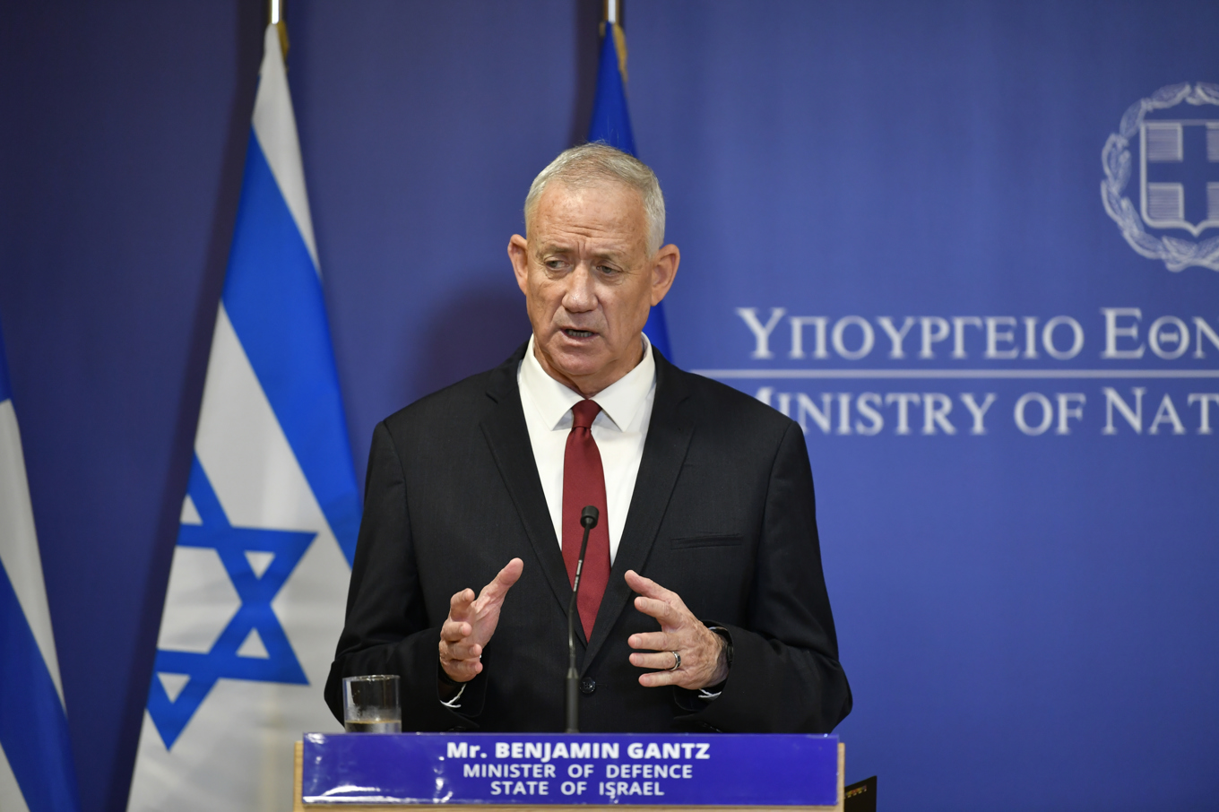 Benny Gantz, medlem i Israels krigskabinett. Arkivbild. Foto: Michael Varaklas/AP/TT
