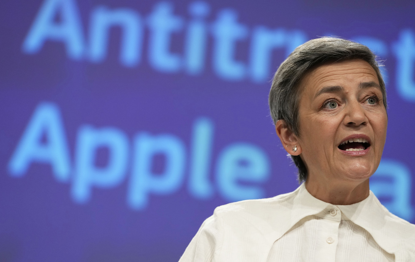 EU:s konkurrenskommissionär Margrethe Vestager. Arkivfoto. Foto: Virginia Mayo/AP/TT