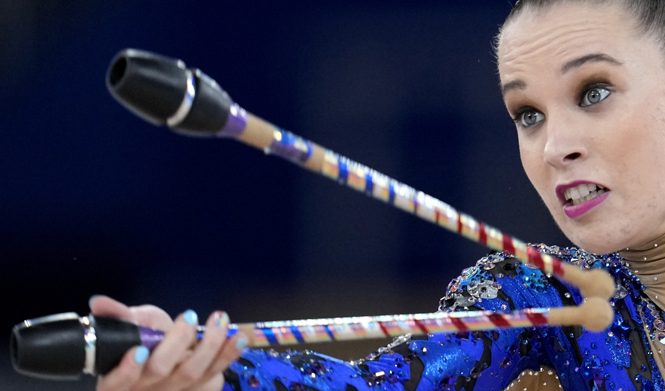 Nicol Zelikman tävlade för Israel i rytmisk sportgymnastik i Tokyo 2021. Arkivbild. Foto: Natacha Pisarenko