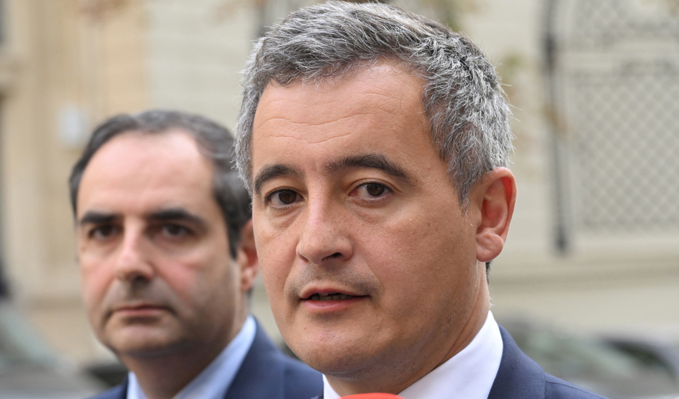 Frankrikes inrikesminister Gérald Darmanin. Arkivbild. Foto: Bertrand Guay/AP/TT