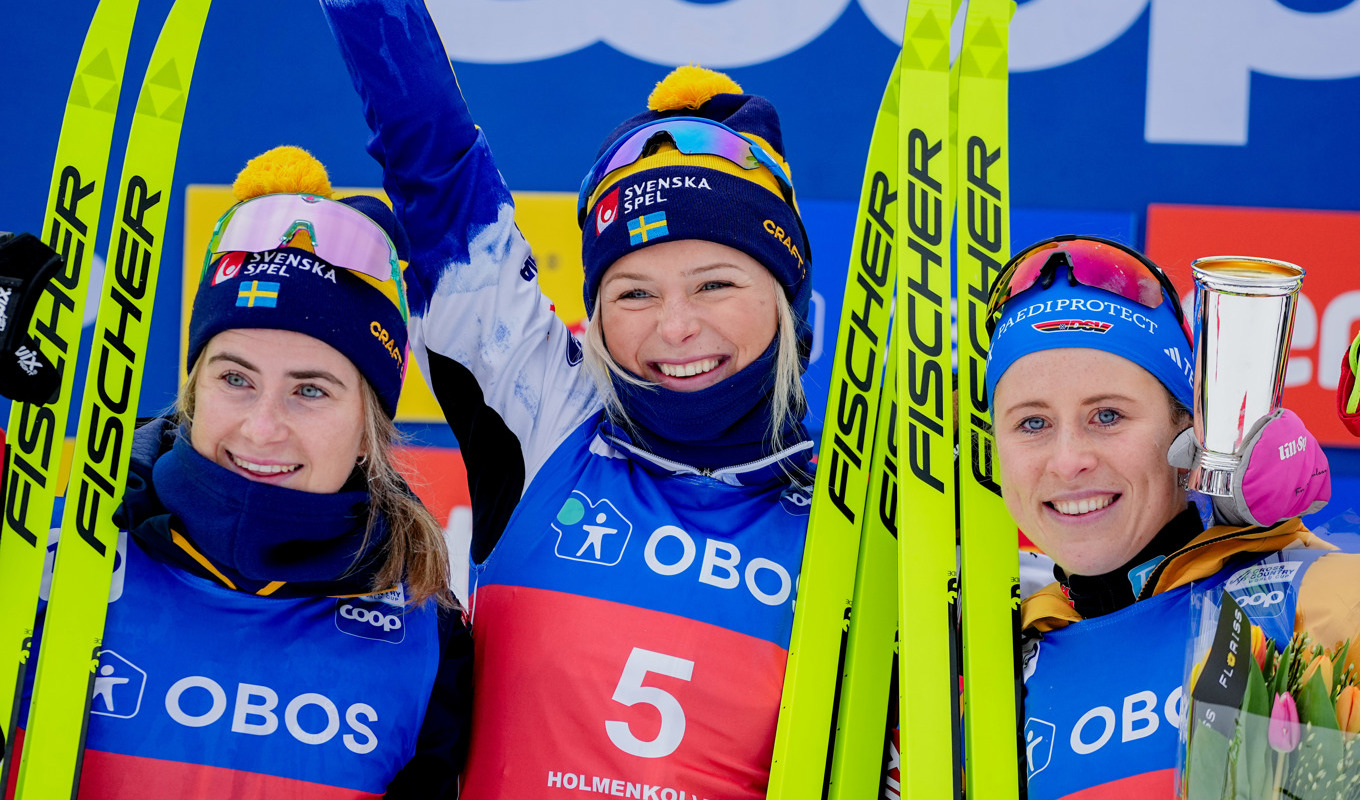 Frida Karlsson vann Holmenkollens femmil överlägset. Under tisdagen väntar sprint i Drammen. Foto: Beate Oma Dahle/NTB/TT