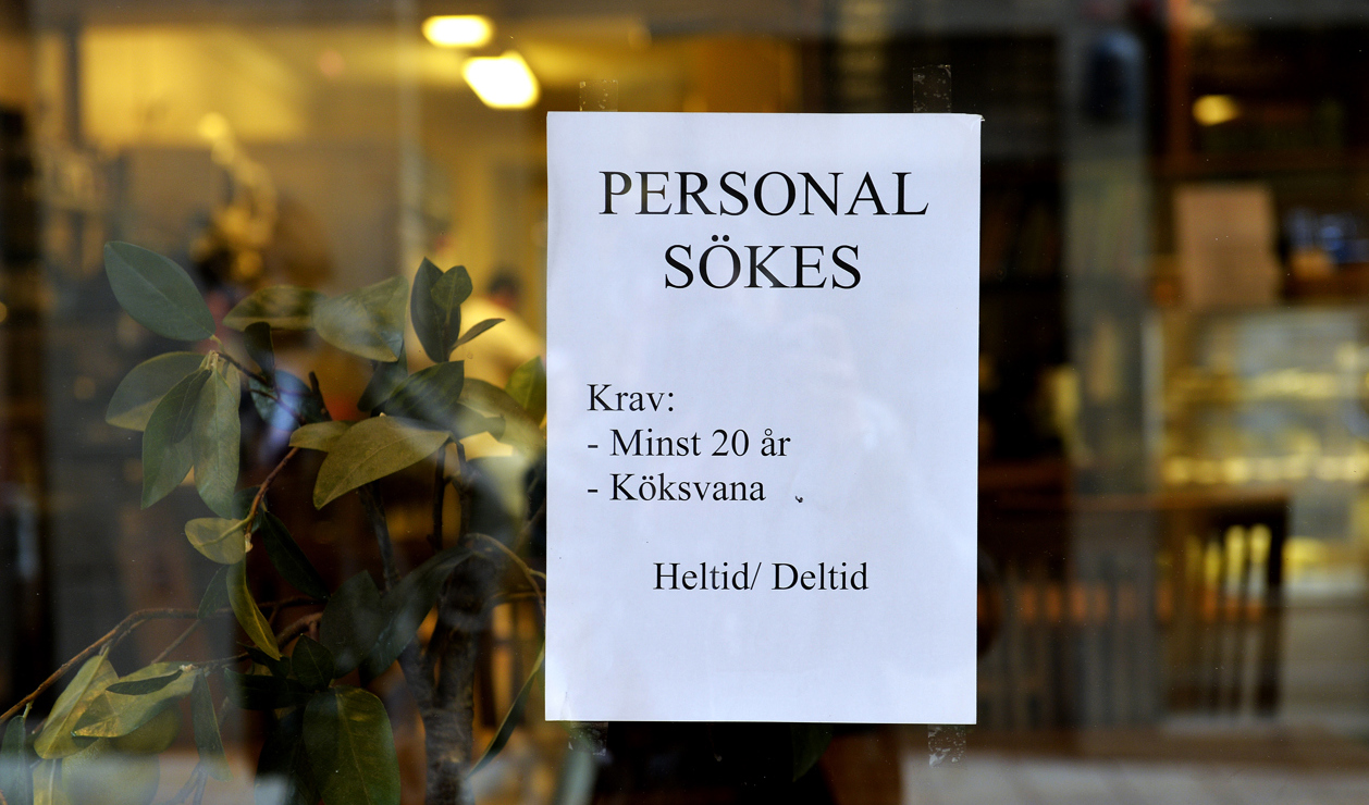 Färre söker personal. Arkivbild. Foto: Tomas Oneborg/SvD/TT