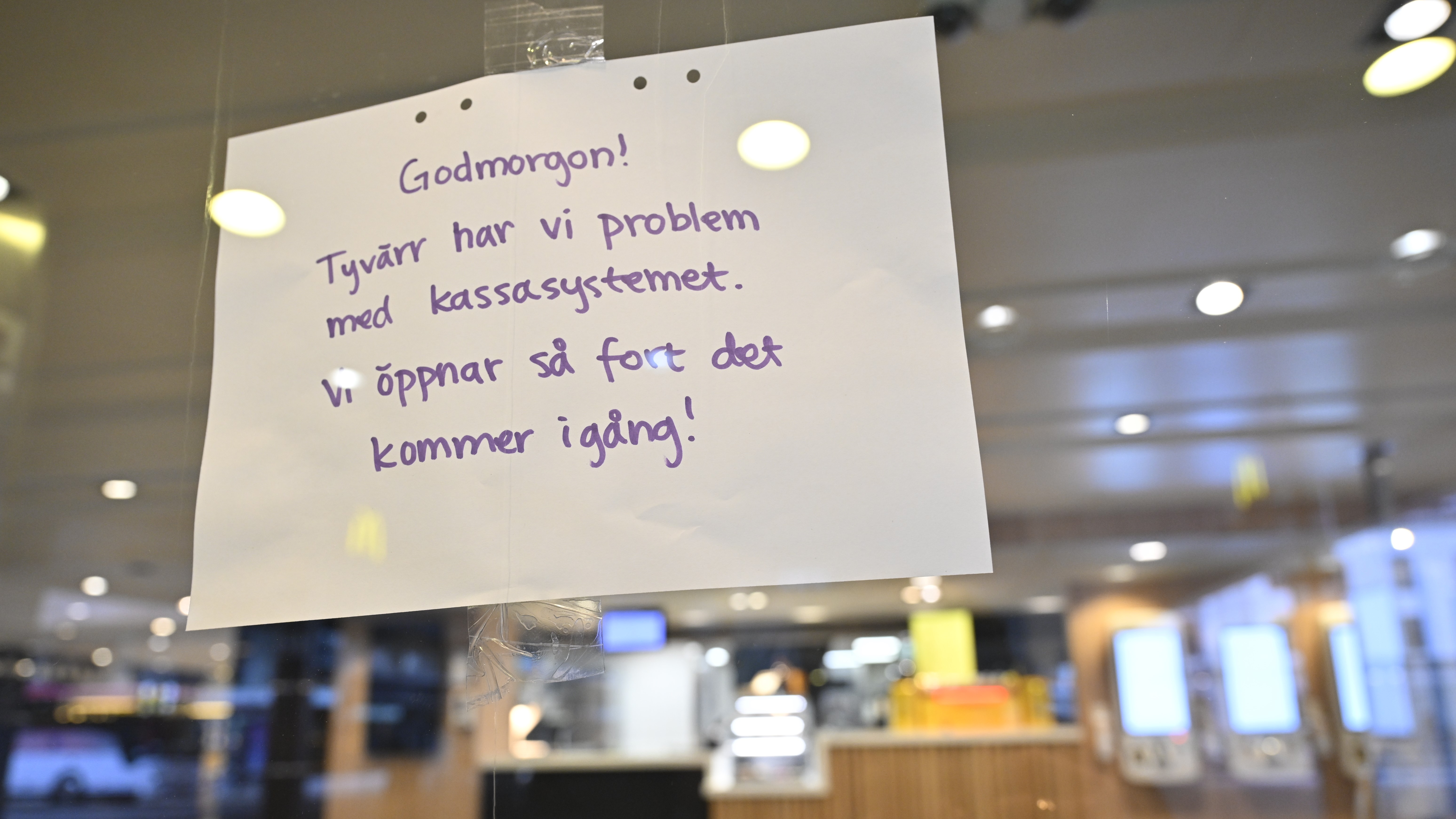 Restaurangkedjan McDonald's har drabbats tekniska problem i hela världen. Foto: Henrik Montgomery/TT