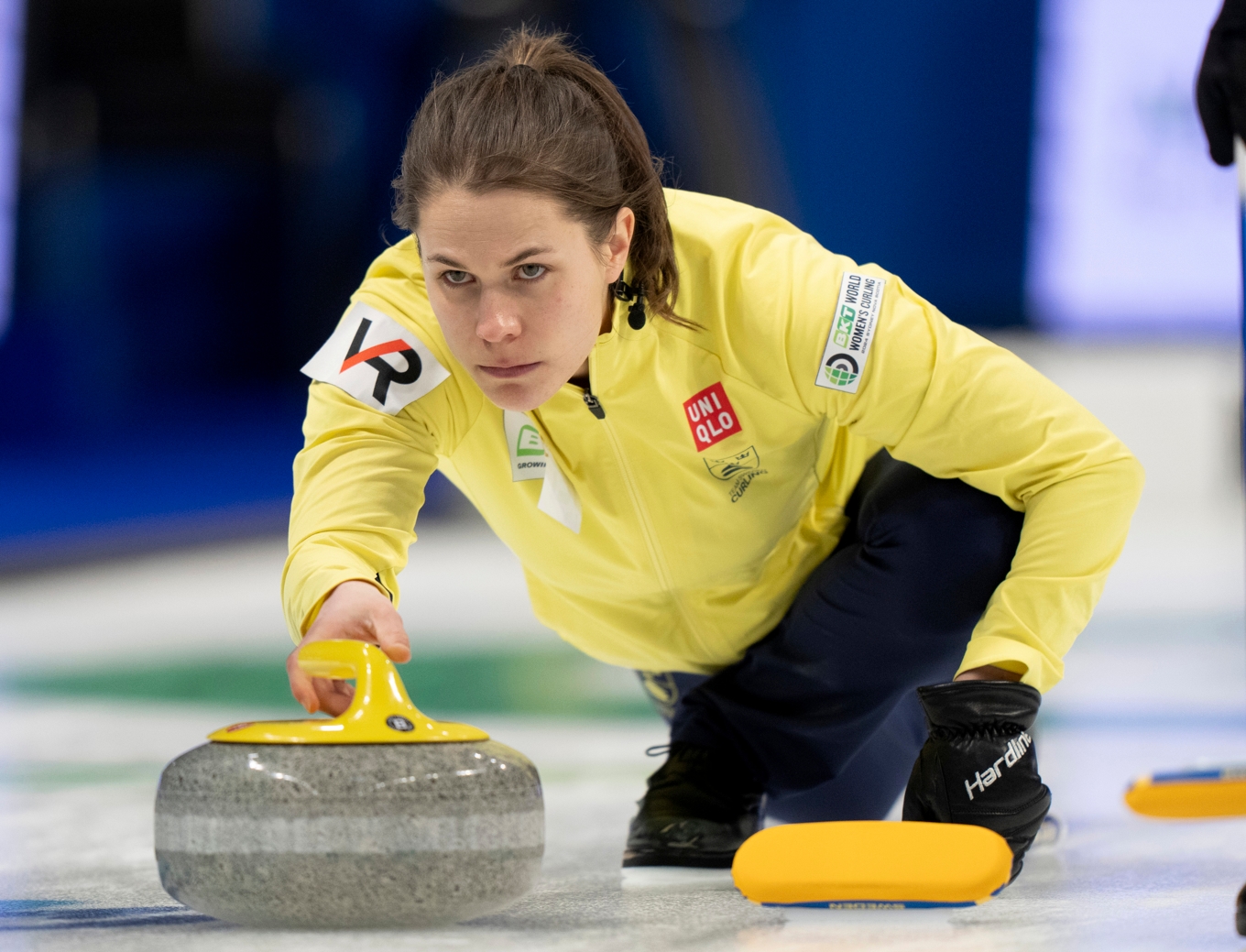 Anna Hasselborg under matchen mot Estland, som spelades på torsdagen. Foto: Frank Gunn/AP/TT