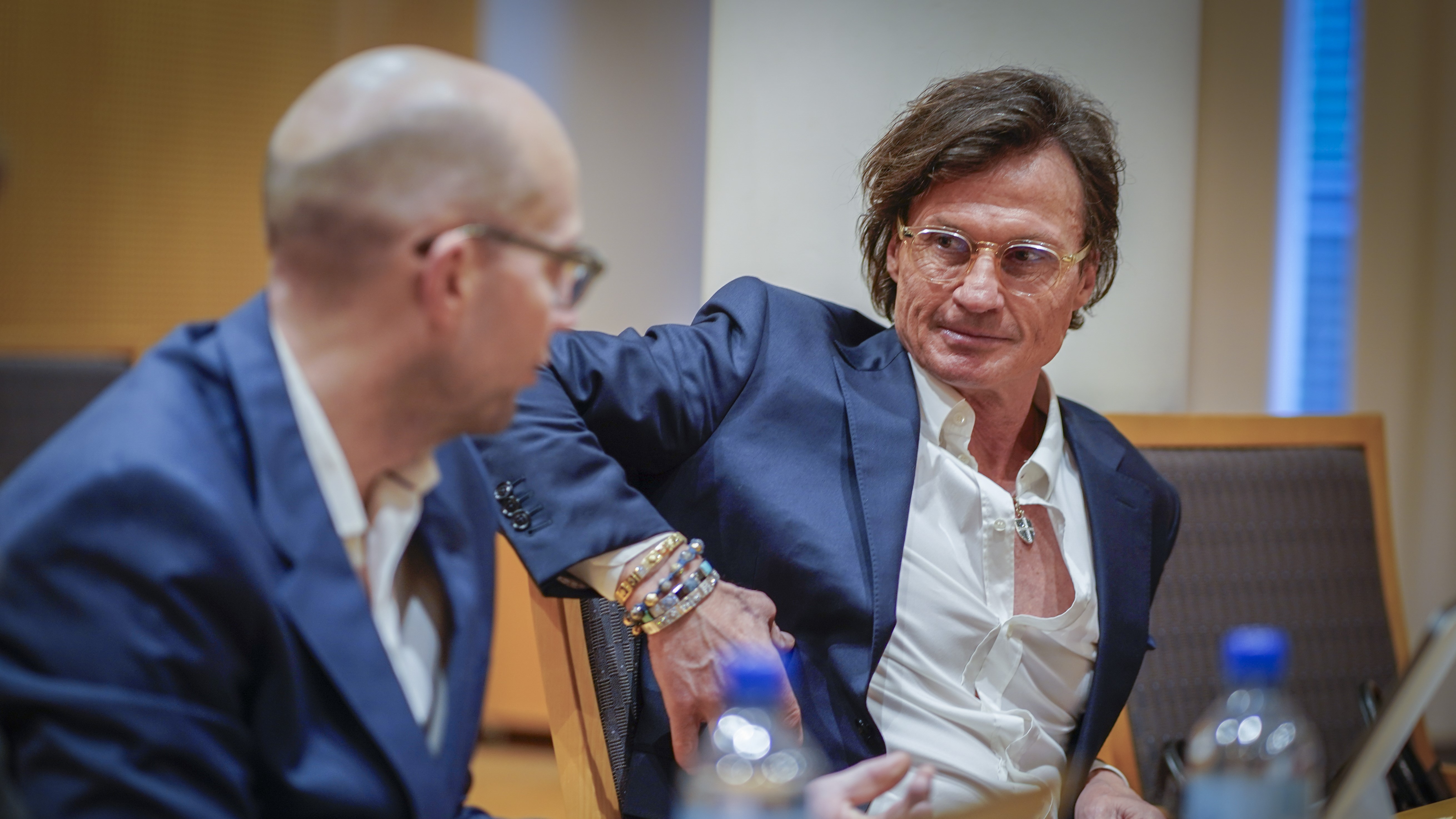 Den norske affärsmannen Petter Stordalen i Oslo tingsrätt i samband med rättegången tidigare i mars. Foto: Heiko Junge/NTB/TT