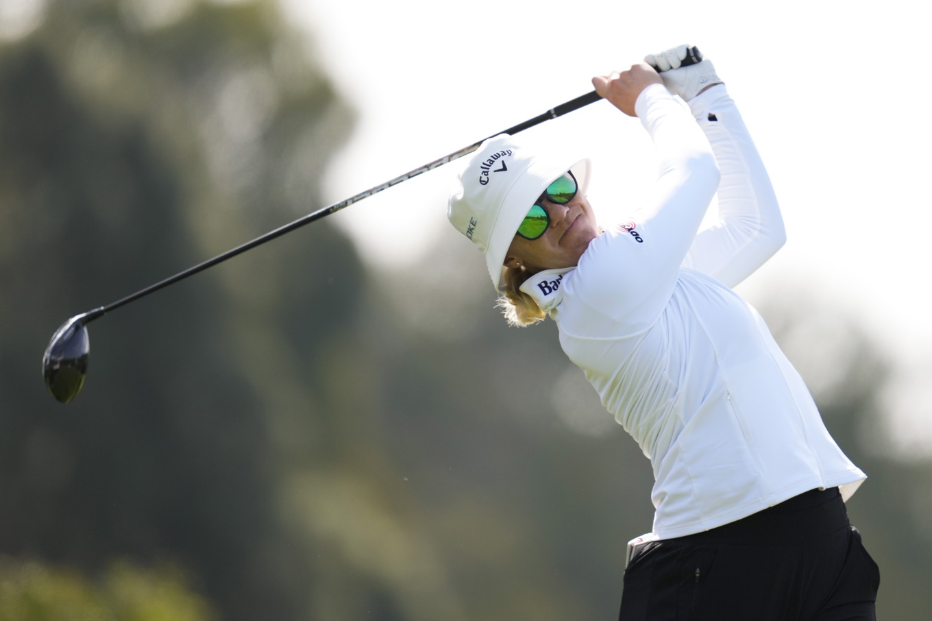 Madelene Sagström har vinstchans på LPGA-touren i Kalifornien. Foto: Ashley Landis/AP/TT