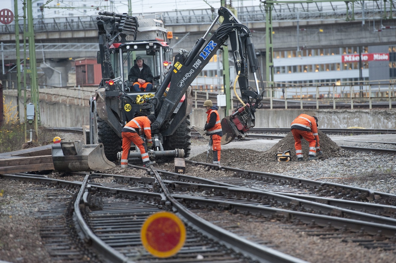 Under påsken genomför Trafikverket banarbeten på flera håll i Mälardalen. Arkivbild. Foto: Leif R Jansson/TT