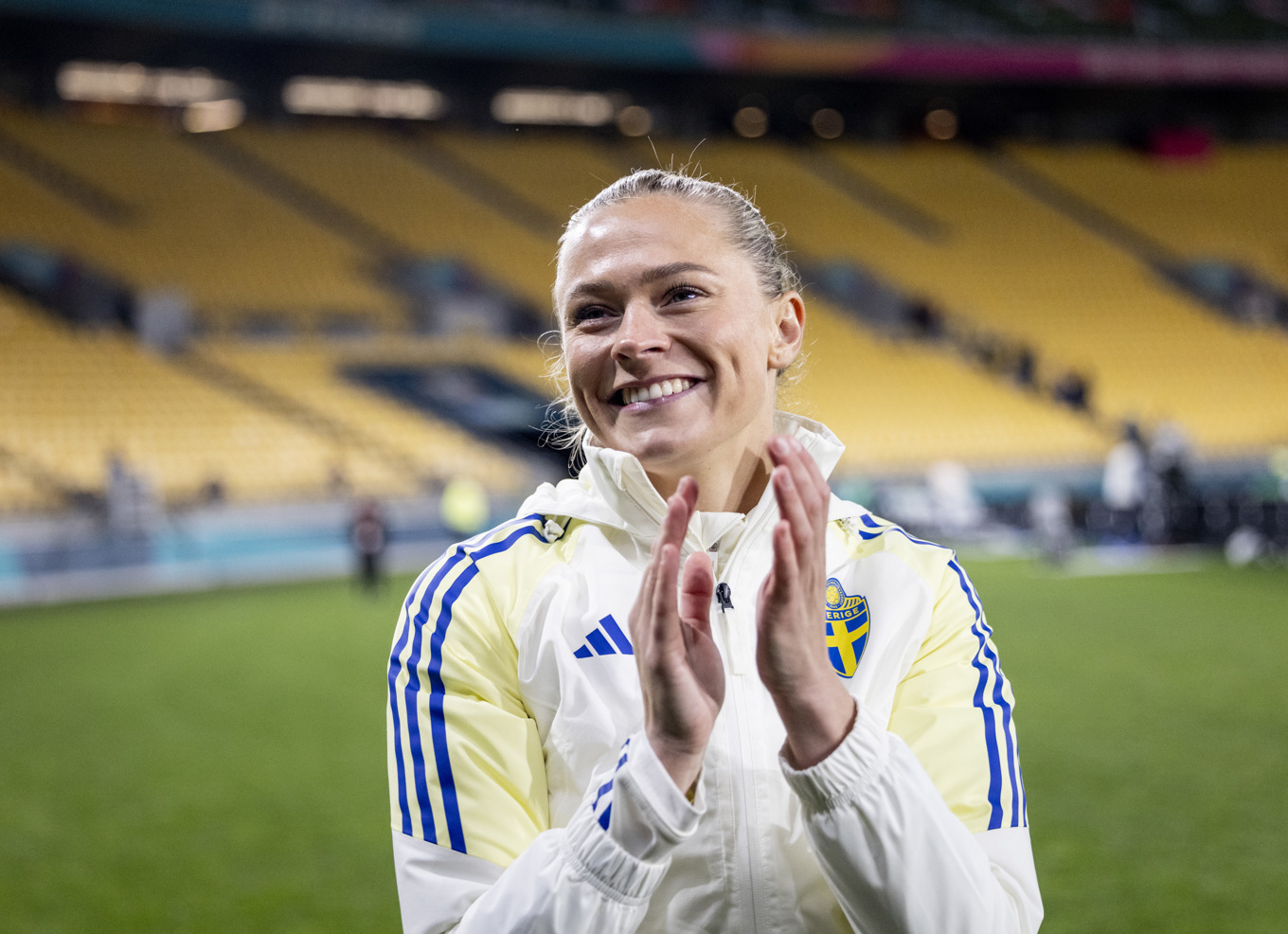 Fridolina Rolfö har inte spelat för Sverige sedan VM i somras. Arkivbild. Foto: Christine Olsson/TT