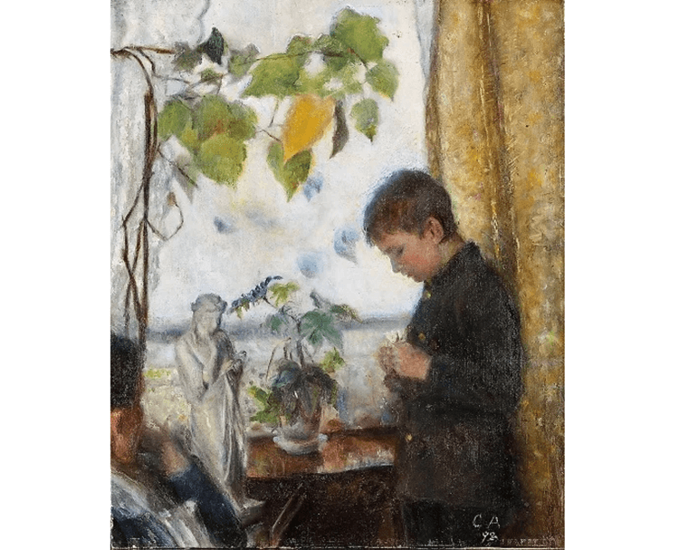Charlotte Mannheimers målning Pojke vid fönstret från år 1892 är ett av alla de verk som visas i Göteborgs konstmuseums nya utställning där modernismen är i fokus. Foto: Nasjonalmuseet /Børre Høstland