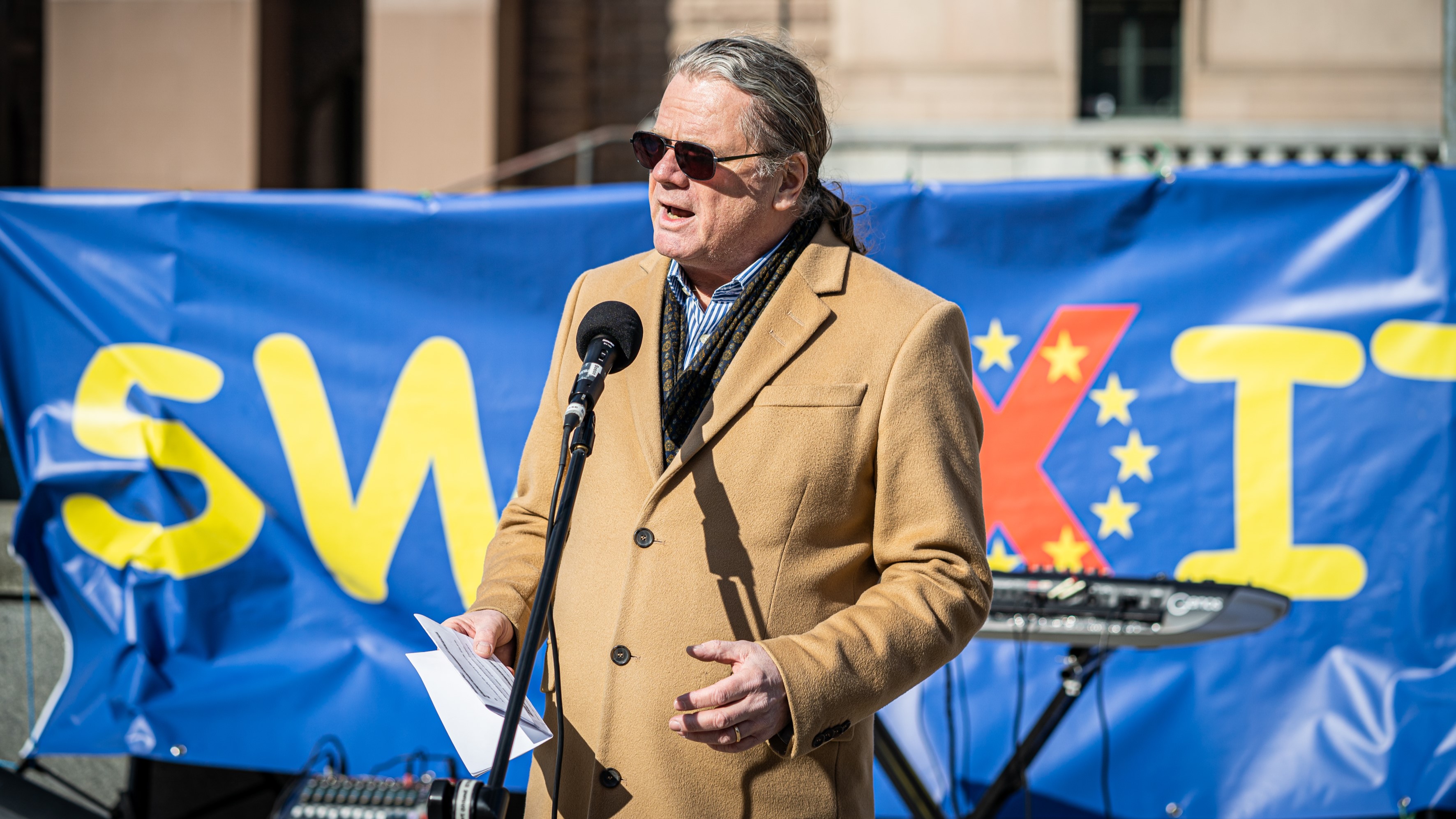 Ulf Ström är ordförande för partiet Swexit som bildades år 2020 med syftet att verka för ökad välfärd genom att avsäga sig medlemskapet i EU. Foto: Sofia Drevemo